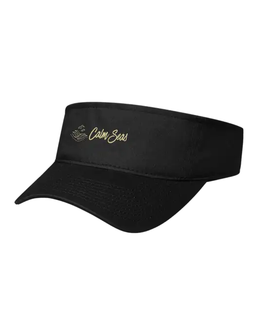 Black Cap Visor w/Calm Seas Psychotherapy Logo