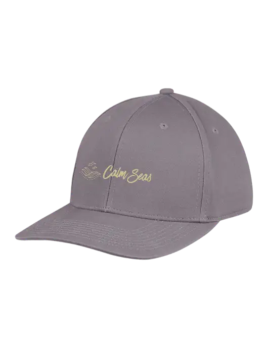 Premium Modern Structured Twill Charcoal Snapback Cap w/Calm Seas Psychotherapy Logo