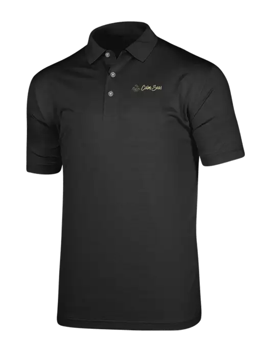 Callaway Vibrant Black Ventilated Polo w/Calm Seas Psychotherapy Logo