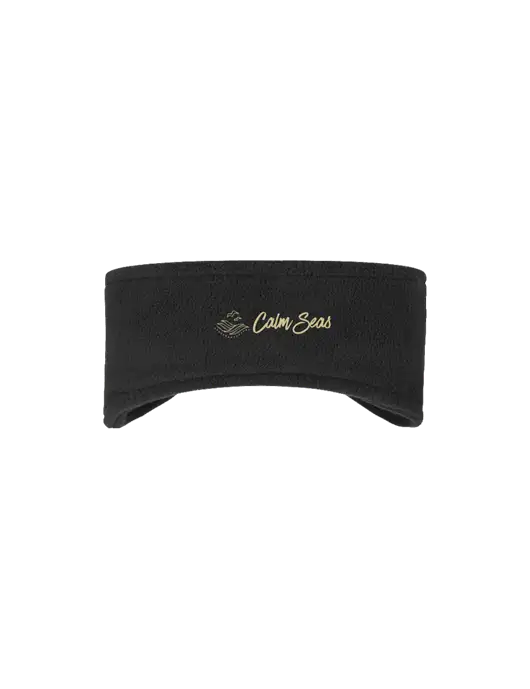 Black Stretch Fleece Headband w/Calm Seas Psychotherapy Logo