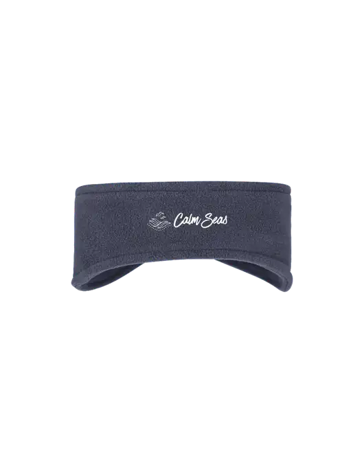 Navy Stretch Fleece Headband w/Calm Seas Psychotherapy Logo