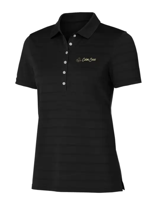 Callaway Womens Black Ventilated Polo w/Calm Seas Psychotherapy Logo