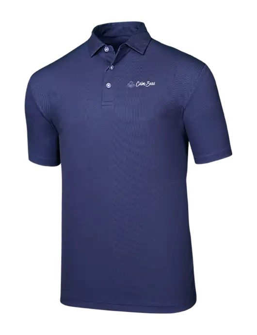 Callaway Birdseye Navy Polo w/Calm Seas Psychotherapy Logo