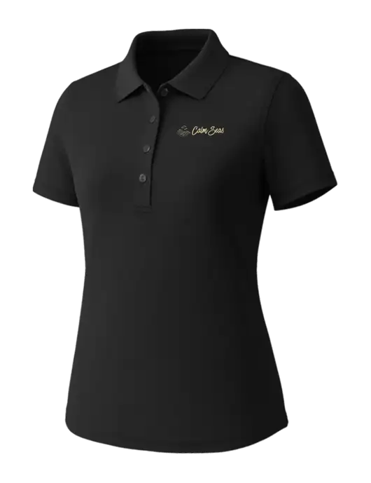 Callaway Womens Core Black Performance Polo w/Calm Seas Psychotherapy Logo