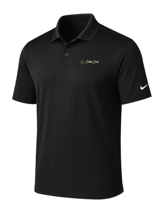 NIKE Black Victory Solid Polo w/Calm Seas Psychotherapy Logo
