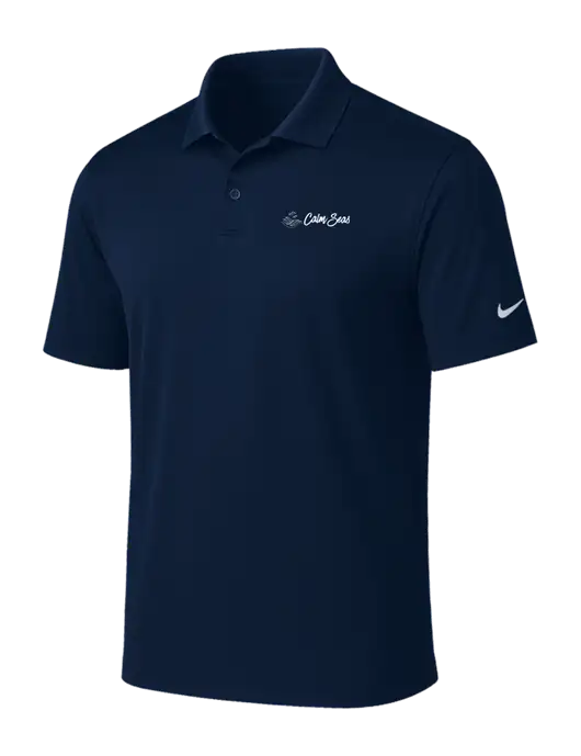 NIKE Navy Victory Solid Polo w/Calm Seas Psychotherapy Logo
