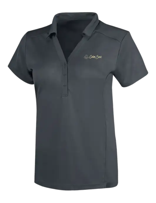 OGIO Dark Grey Womens Framework Polo w/Calm Seas Psychotherapy Logo