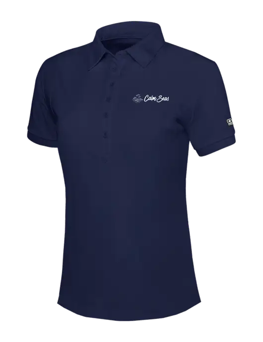 OGIO Womens Navy Jewel Polo w/Calm Seas Psychotherapy Logo