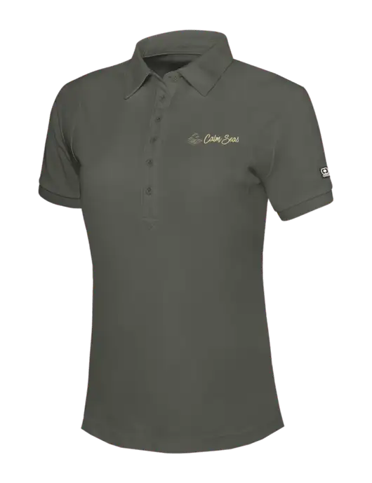 OGIO Womens Medium Grey Jewel Polo w/Calm Seas Psychotherapy Logo