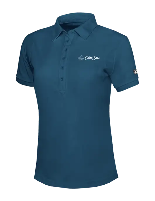 OGIO Womens Light Navy Jewel Polo w/Calm Seas Psychotherapy Logo