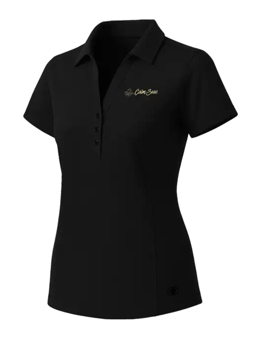 OGIO Womens Blacktop ONYX Polo w/Calm Seas Psychotherapy Logo