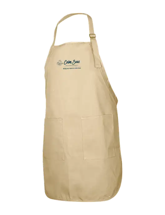 Full-Length Stone Apron With Pockets w/Calm Seas Psychotherapy Logo