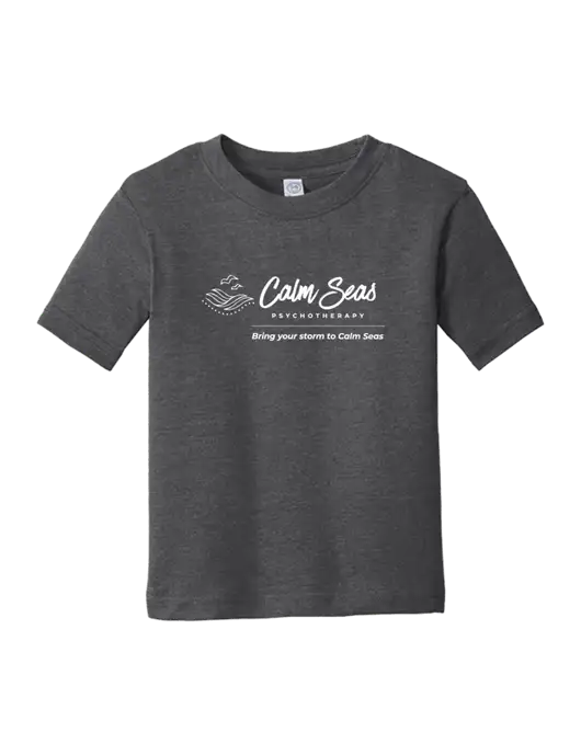 Rabbit Skins Vintage Smoke Toddler Fine Jersey Tee w/Calm Seas Psychotherapy Logo