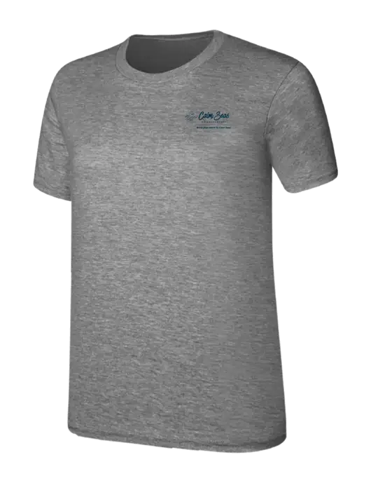 Womens Ring Spun Light Grey Heather 4.5 oz T-Shirt w/Calm Seas Psychotherapy Logo