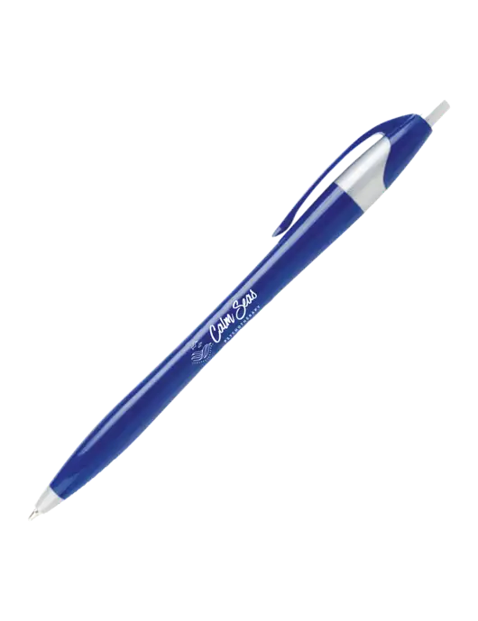 Novella Navy/Silver Corporate Pen- Blue Ink w/Calm Seas Logo