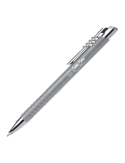 Schirhart Grey Pen - Black Ink w/Calm Seas Logo
