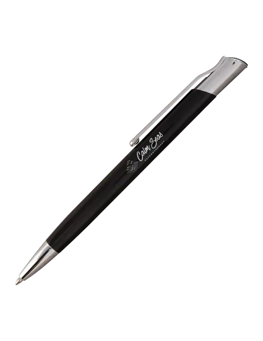 San Malo Black Pen - Black Ink w/Calm Seas Logo