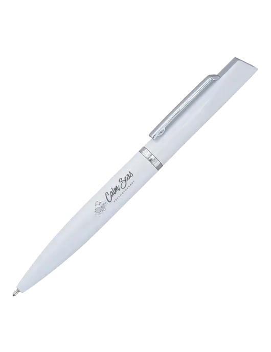 Santos White Pen - Black Ink w/Calm Seas Logo