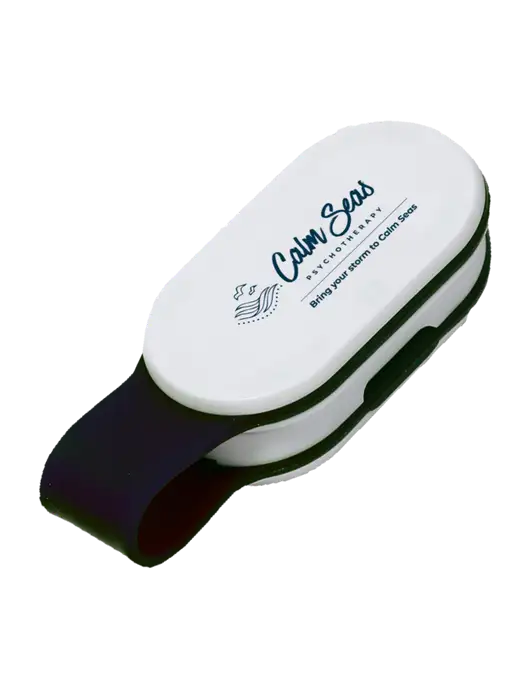 Magna Clip Black Personal Safety Light w/Calm Seas Psychotherapy Logo