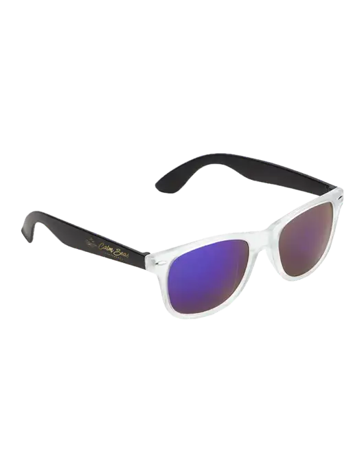 Key West Black Mirrored Sunglasses w/Calm Seas Logo