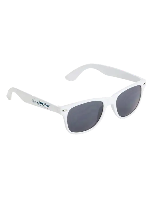 Daytona White Sunglasses w/Calm Seas Logo