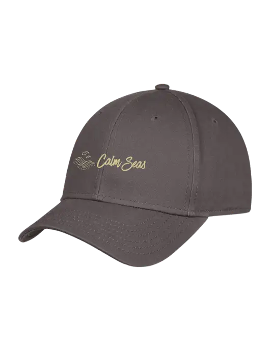 Charcoal Structured Cap Hook & Loop w/Calm Seas Psychotherapy Logo