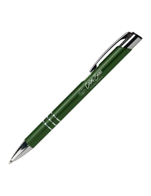 Laurent Green Pen - Black Ink w/Calm Seas Logo