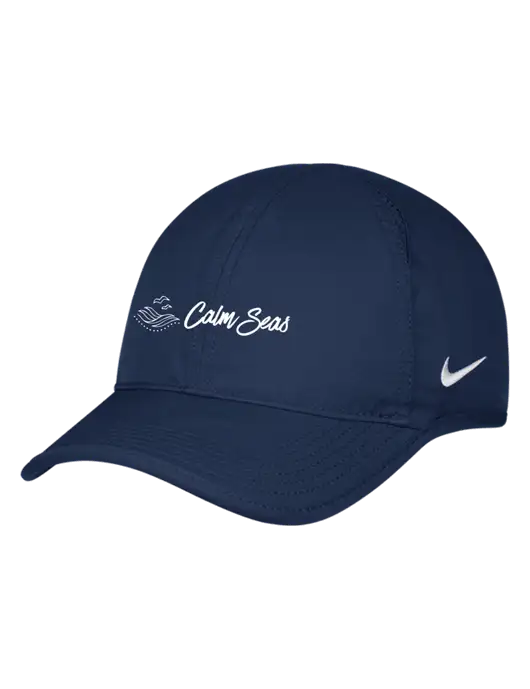 Nike Navy Featherlight Cap w/Calm Seas Psychotherapy Logo