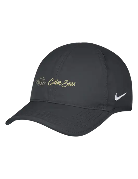 Nike Charcoal Featherlight Cap w/Calm Seas Psychotherapy Logo