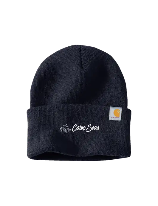 Carhartt Navy Watch Cap 2.0 w/Calm Seas Psychotherapy Logo