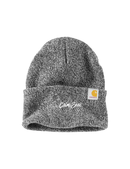 Carhartt Medium Grey Heather Watch Cap 2.0 w/Calm Seas Psychotherapy Logo