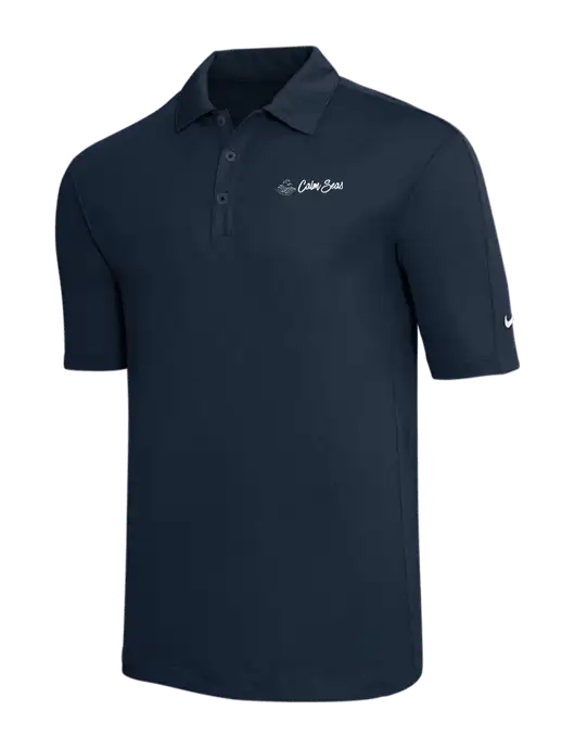 Nike Navy Tech Sport Dri-FIT Polo w/Calm Seas Psychotherapy Logo