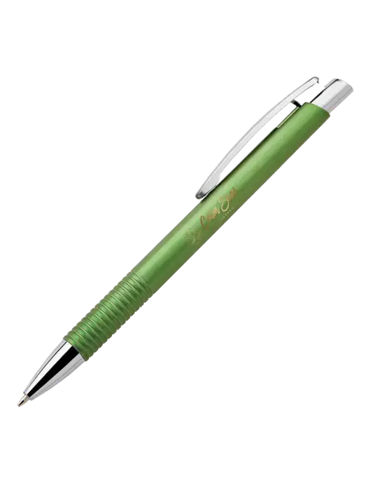 Malay Green Ballpoint Pen - Blue Ink w/Calm Seas Logo