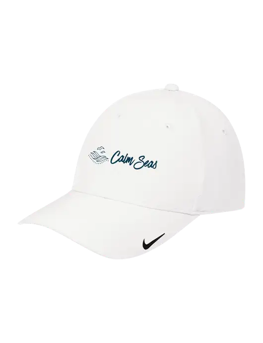 Nike White Dri-FIT Legacy Cap w/Calm Seas Psychotherapy Logo