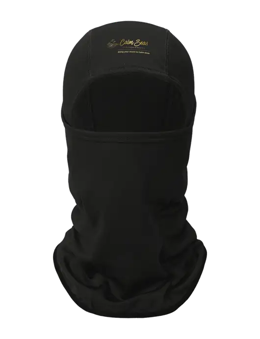 Black CornerStone Smooth Fleece Face Mask w/Calm Seas Psychotherapy Logo
