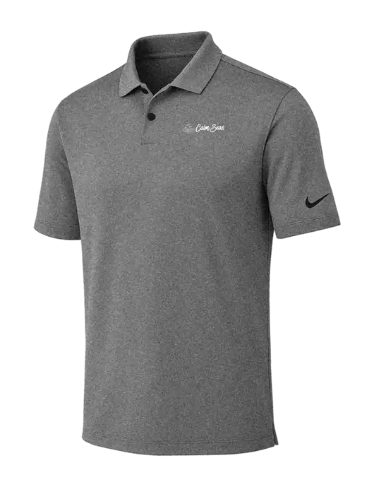 Nike Dark Grey Heather Dri-FIT Vapor Polo w/Calm Seas Psychotherapy Logo