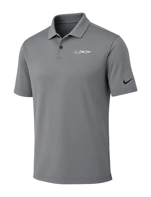 Nike Medium Grey Dri-FIT Vapor Polo w/Calm Seas Psychotherapy Logo