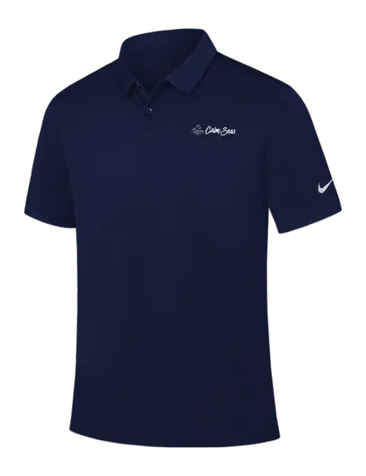 Nike Navy Dry Essential Solid Polo w/Calm Seas Psychotherapy Logo