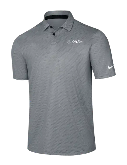 Nike Medium Grey Vapor Dash Polo w/Calm Seas Psychotherapy Logo