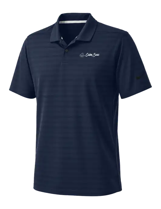 Nike Navy Dri-FIT Vapor Jacquard Polo w/Calm Seas Psychotherapy Logo