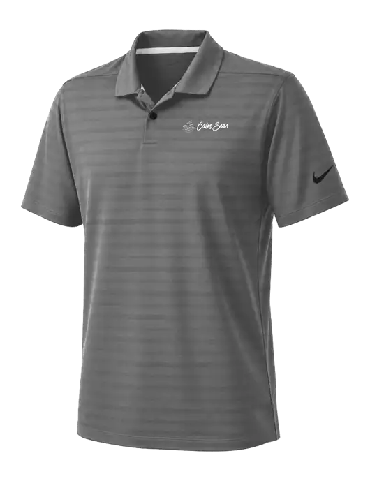Nike Dark Medium Grey Dri-FIT Vapor Jacquard Polo w/Calm Seas Psychotherapy Logo