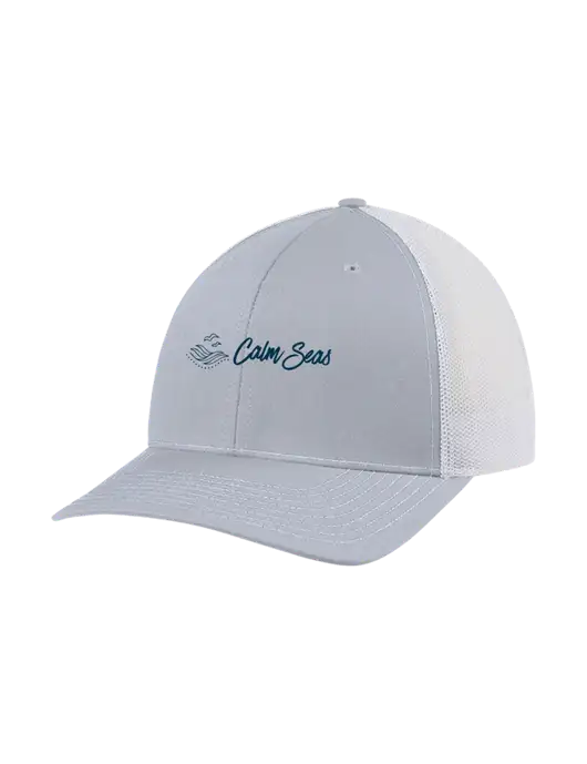 Richardson Adjustable Snapback Original 112 Trucker Cap Light Heather Grey w/White Mesh w/Calm Seas Psychotherapy Logo