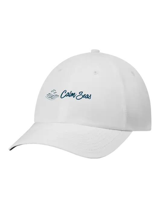 Richardson Relaxed Performance Lite White Cap w/Calm Seas Psychotherapy Logo