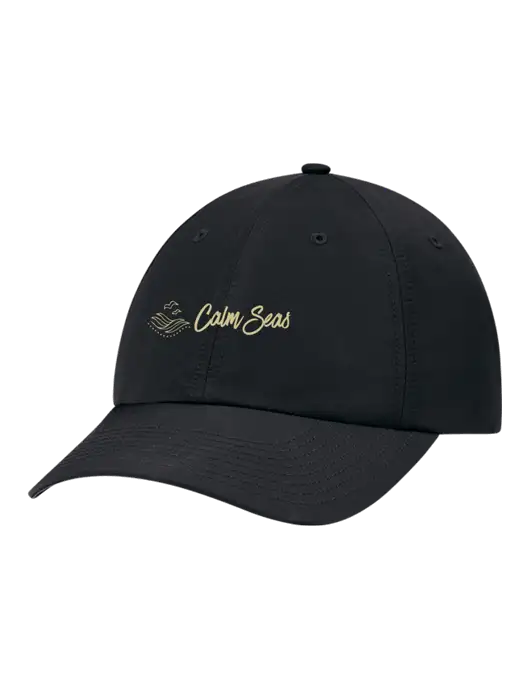 Richardson Relaxed Performance Lite Black Cap w/Calm Seas Psychotherapy Logo
