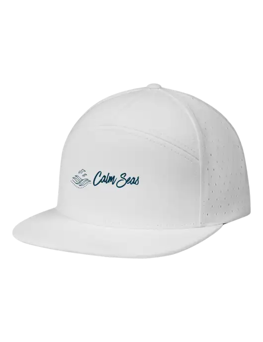 Richardson White Cannon Cap w/Calm Seas Psychotherapy Logo