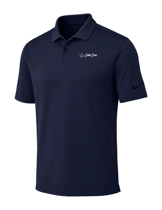 Nike Dark Navy Dri-FIT Vapor Polo w/Calm Seas Psychotherapy Logo