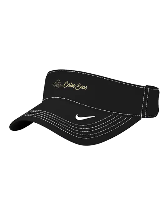 Nike Black Dri-FIT Ace Visor w/Calm Seas Psychotherapy Logo