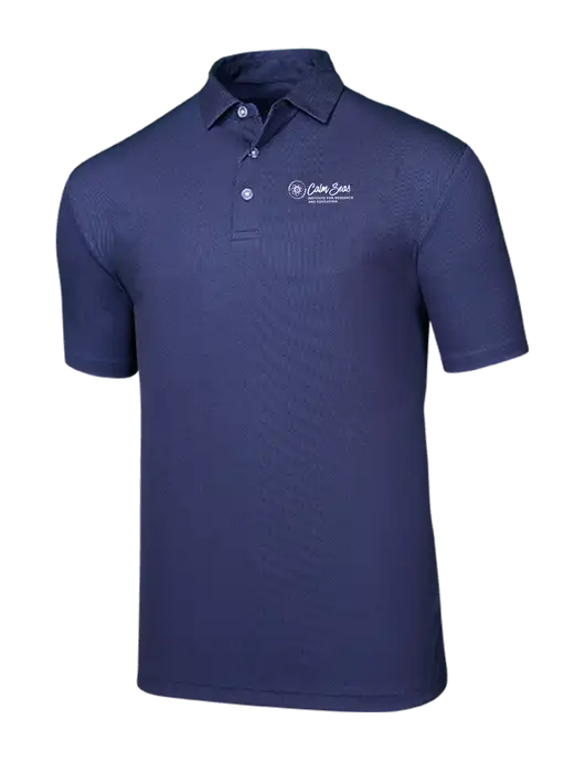 Callaway Birdseye Navy Polo w/Calm Seas Institute Logo