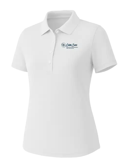 Callaway Womens Core Bright White Performance Polo w/Calm Seas Institute Logo