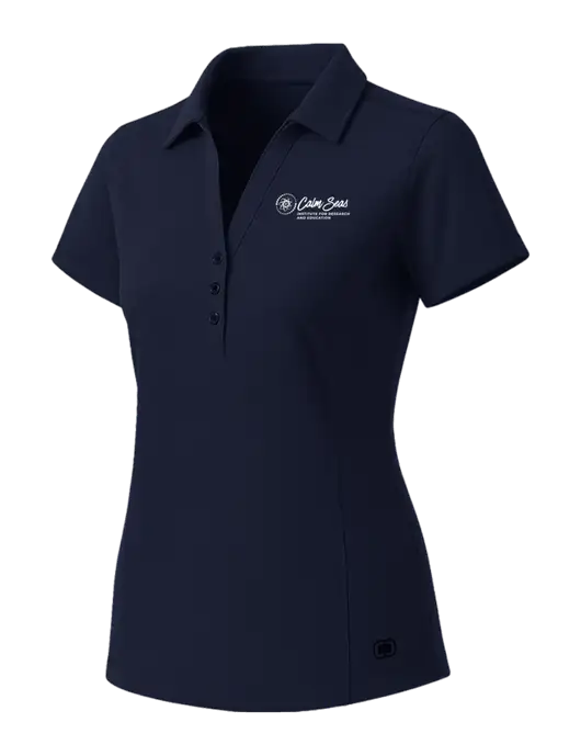 OGIO Womens Navy ONYX Polo w/Calm Seas Institute Logo